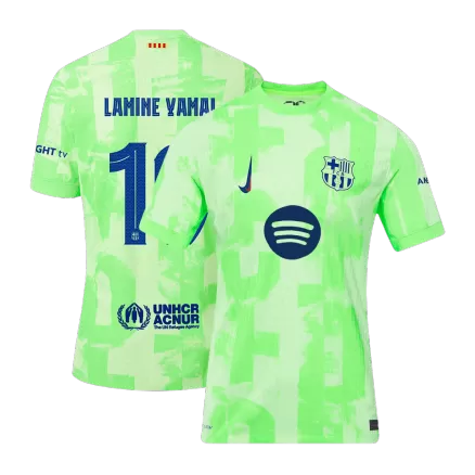 Authentic LAMINE YAMAL #19 Soccer Jersey Barcelona Third Away Shirt 2024/25 - UCL Spotify Logo Without Text - bestsoccerstore