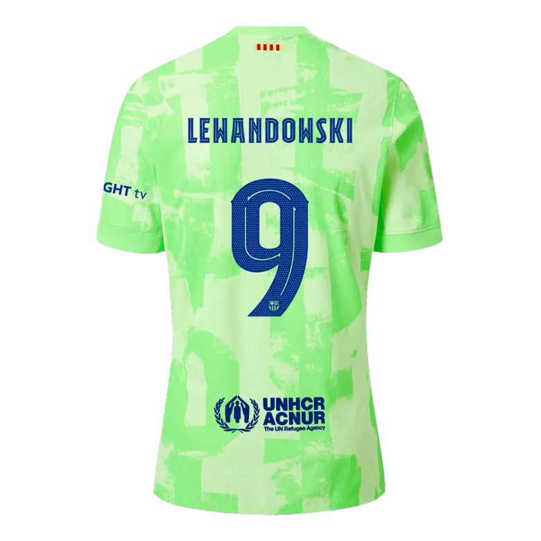 Authentic LEWANDOWSKI #9 Soccer Jersey Barcelona Third Away Shirt 2024/25 - UCL Spotify Logo Without Text - bestsoccerstore