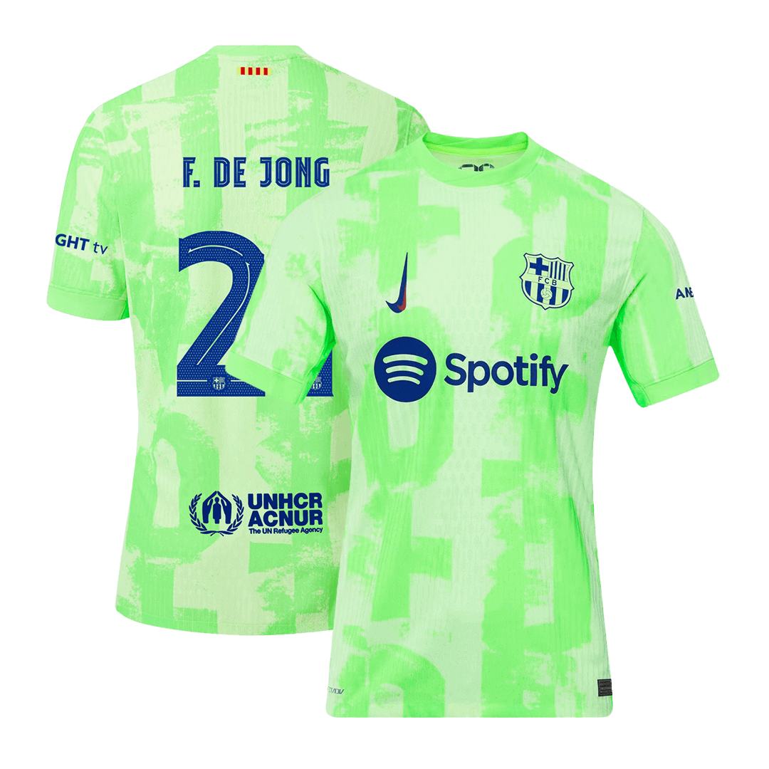 Barcelona F.DE JONG #21 Third Away Custom Player Version Soccer Jersey - UCL - bestsoccerstore