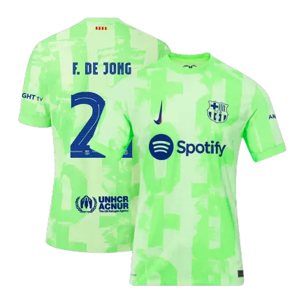 Authentic F.DE JONG #21 Soccer Jersey Barcelona Third Away Shirt 2024/25 UCL - bestsoccerstore