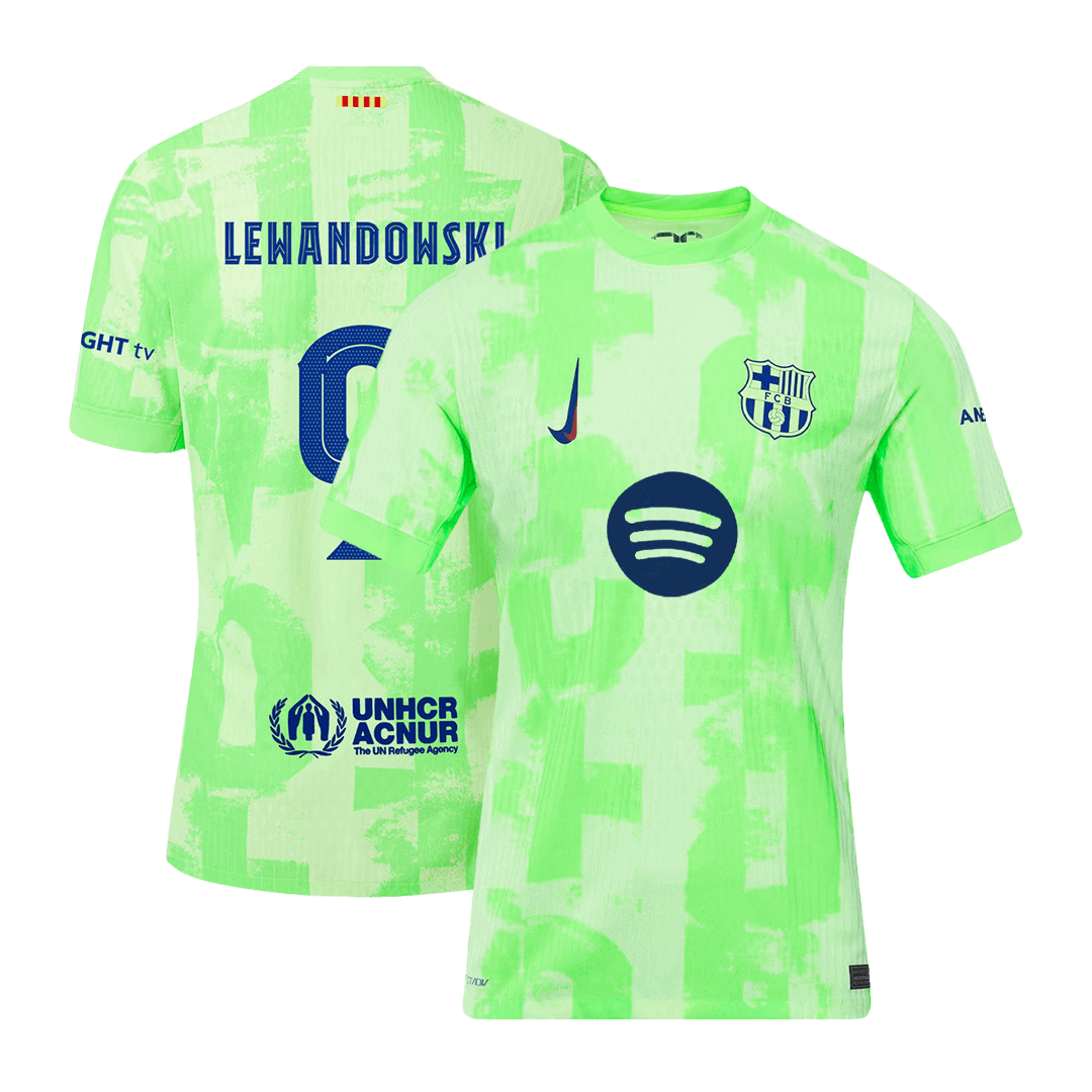 Barcelona LEWANDOWSKI #9 Third Away Custom Player Version Soccer Jersey - UCL Spotify Logo Without Text - bestsoccerstore