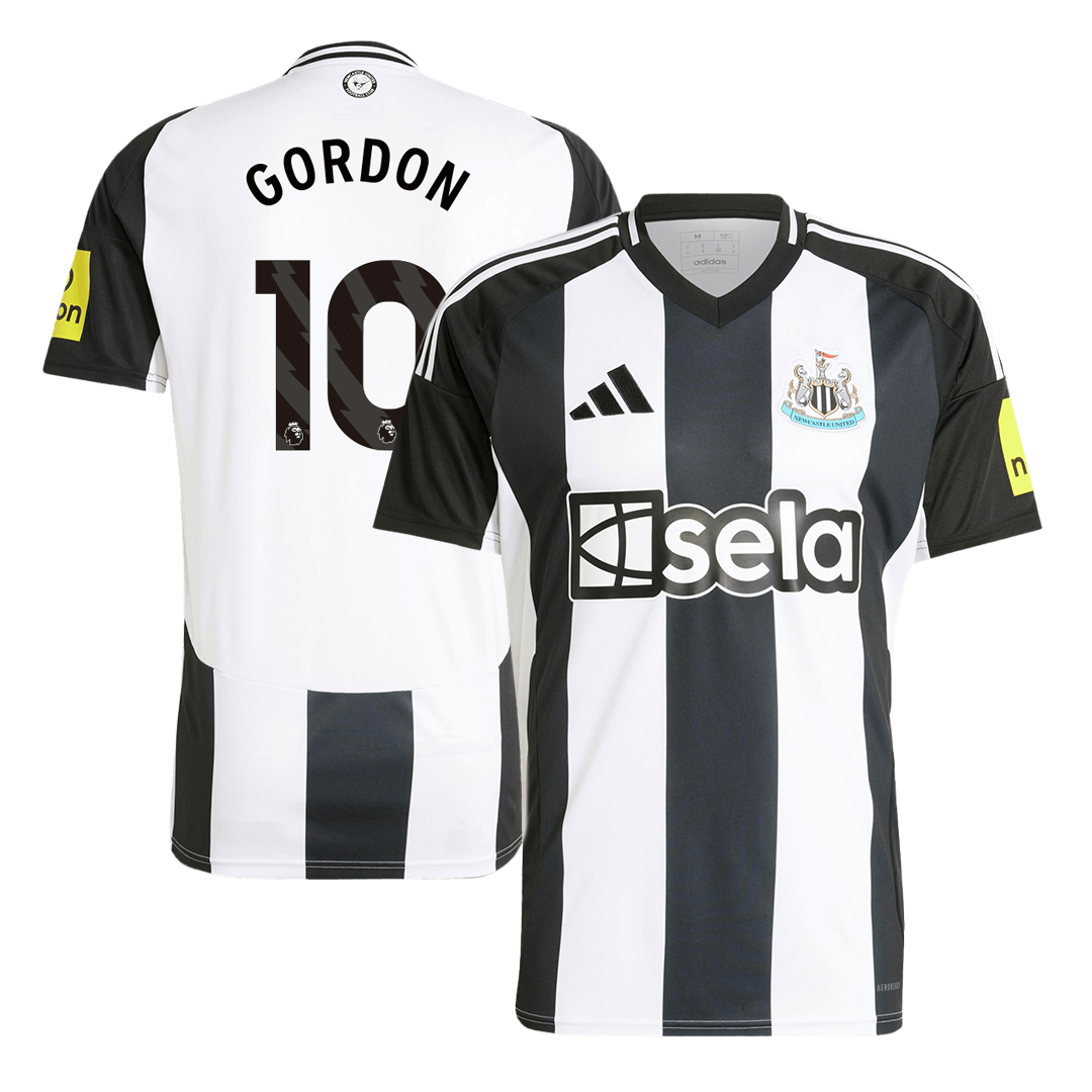 Newcastle United Jersey Custom GORDON #10 Soccer Jersey Home - bestsoccerstore
