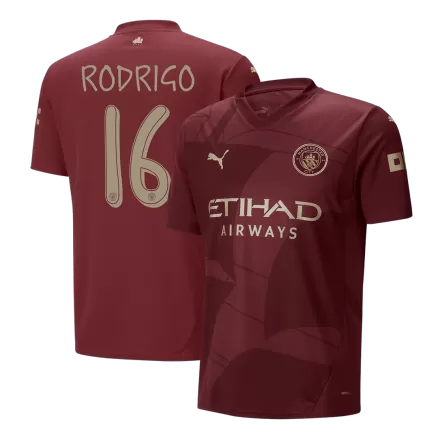 RODRIGO #16 Manchester City Soccer Jersey Third Away Custom Shirt 2024/25 - UCL - bestsoccerstore