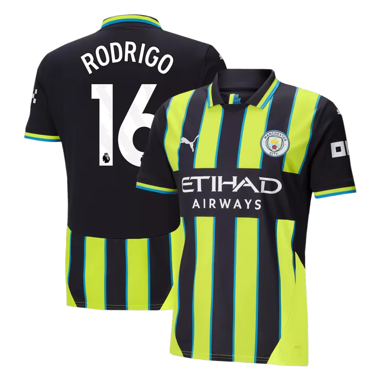 RODRIGO #16 Manchester City Soccer Jersey Away Custom Shirt 2024/25 - bestsoccerstore