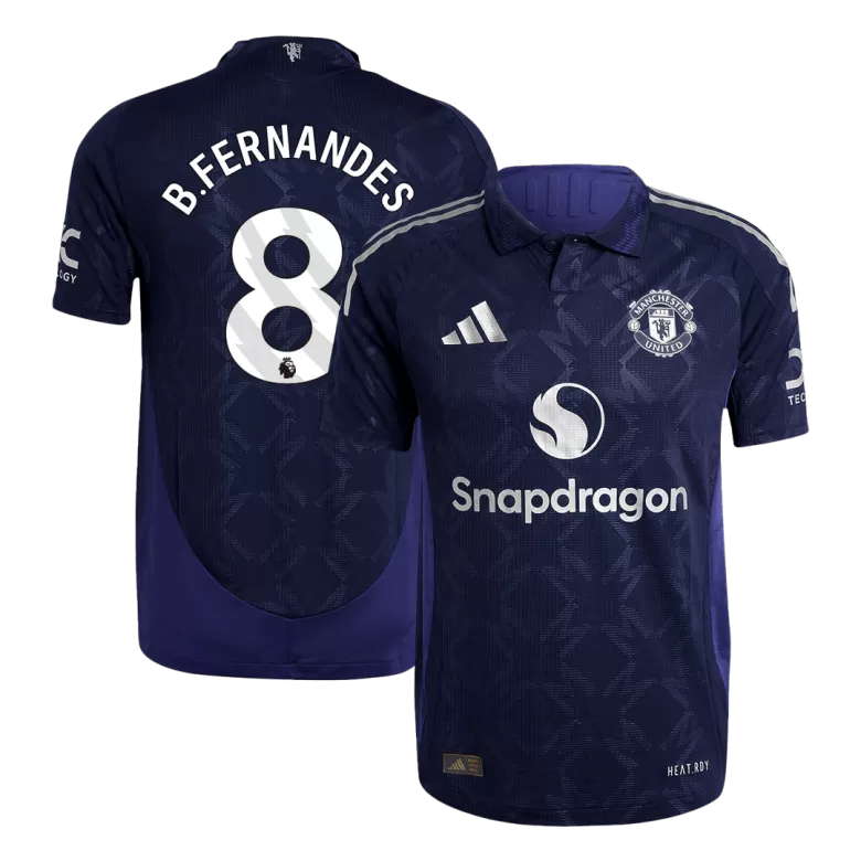 Authentic B.FERNANDES #8 Soccer Jersey Manchester United Away Shirt 2024/25 - bestsoccerstore