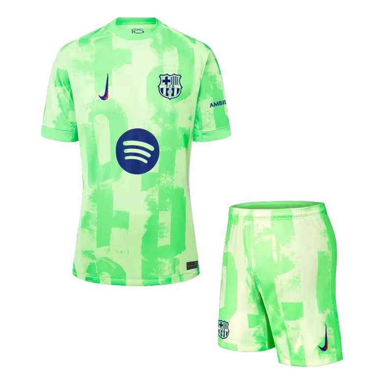 Barcelona Third Away Soccer Uniform Kits 2024/25 Spotify Logo Without Text - UCL - bestsoccerstore