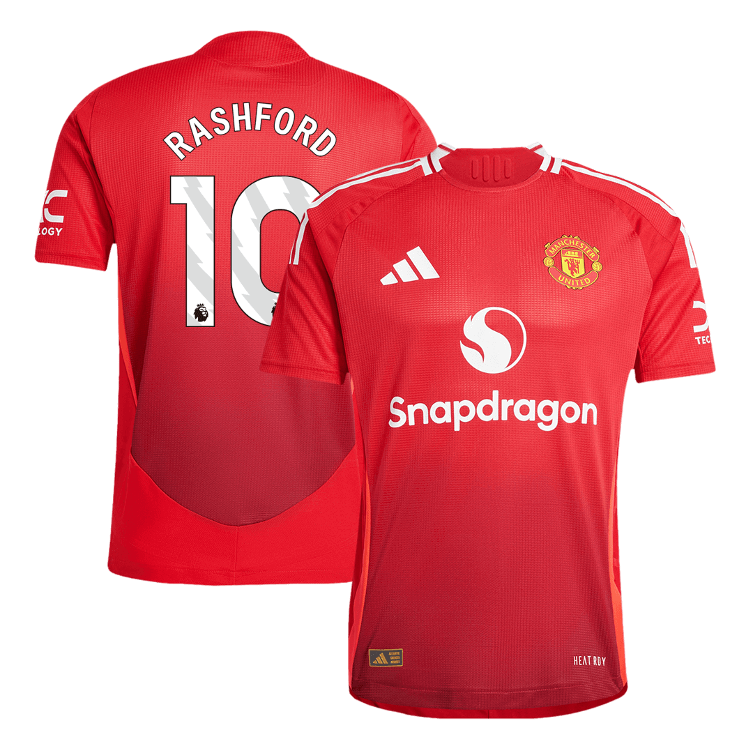 Manchester United RASHFORD #10 Home Custom Player Version Soccer Jersey - bestsoccerstore