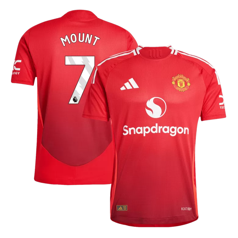 Authentic MOUNT #7 Soccer Jersey Manchester United Home Shirt 2024/25 - bestsoccerstore