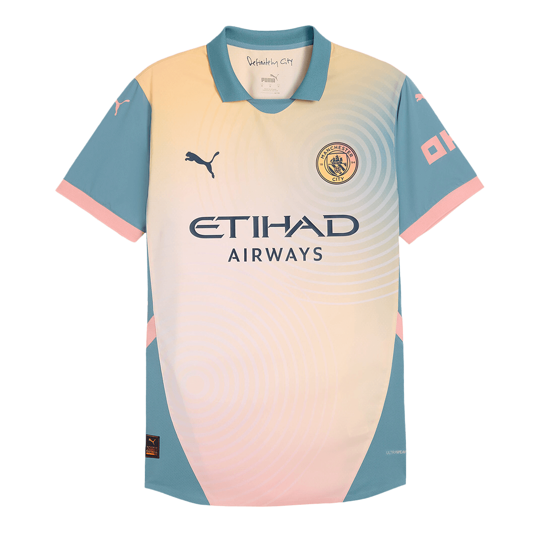 Authentic 'Definitely City' Soccer Jersey Manchester City Fourth Away Shirt - UCL - bestsoccerstore