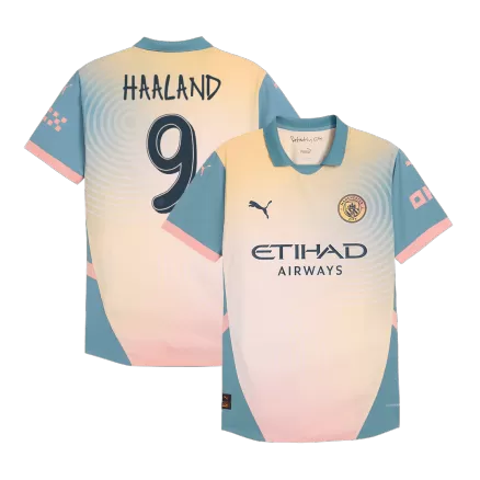 Authentic 'Definitely City' HAALAND #9 Soccer Jersey Manchester City Fourth Away Shirt 2024/25 - UCL - bestsoccerstore