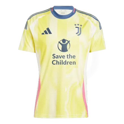 Juventus Soccer Jersey Away Custom Shirt 2024/25 Save The Children Sponsor - bestsoccerstore