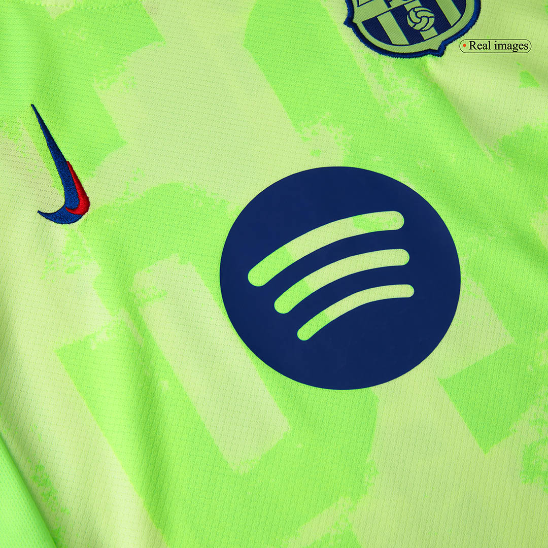 Kids Barcelona Custom Third Away Soccer Kits UCL Spotify Logo Without Text - bestsoccerstore
