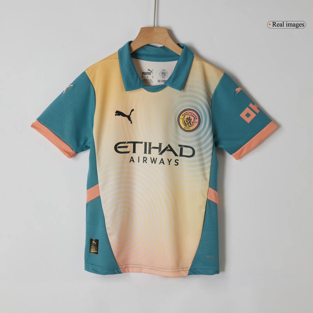 Kids Manchester City Custom Fourth Away 'Definitely City' Soccer Kits UCL