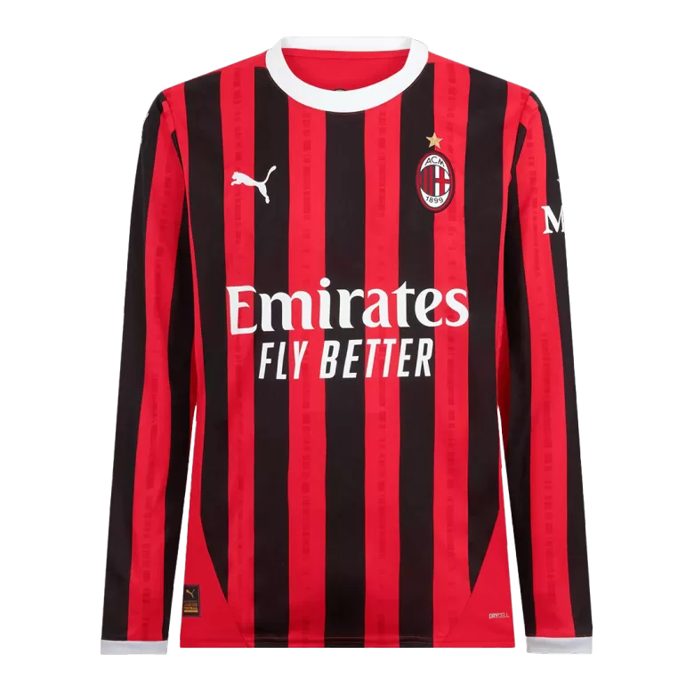 AC Milan Long Sleeve Jersey Home Football Shirt 2024/25 - bestsoccerstore