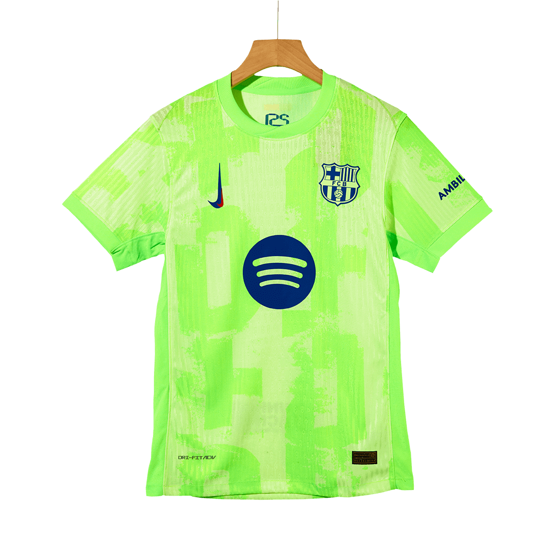 Barcelona Third Away Custom Player Version Soccer Jersey - Spotify Logo Without Text - bestsoccerstore