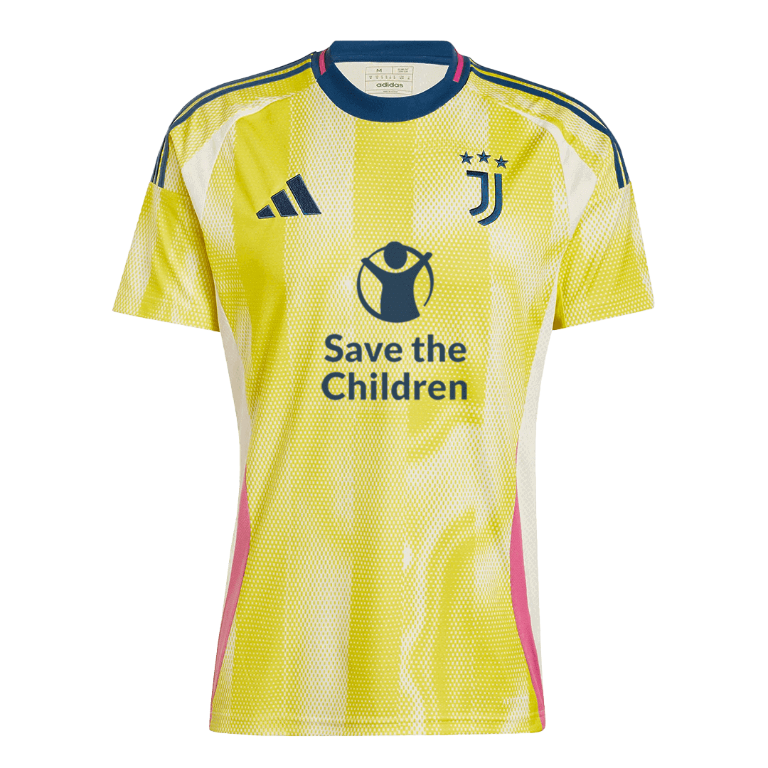 Juventus Soccer Jersey Away Custom Shirt Save The Children Sponsor - bestsoccerstore