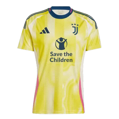 Juventus Soccer Jersey Away Custom Shirt 2024/25 Save The Children Sponsor - bestsoccerstore