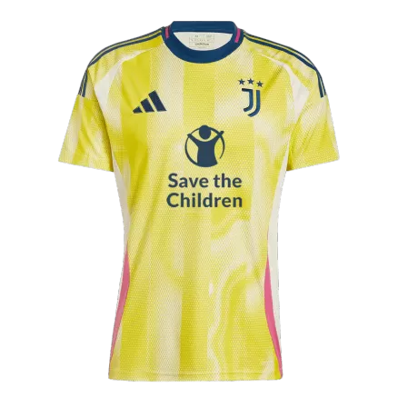 Juventus Soccer Jersey Away Custom Shirt 2024/25 Save The Children Sponsor - bestsoccerstore