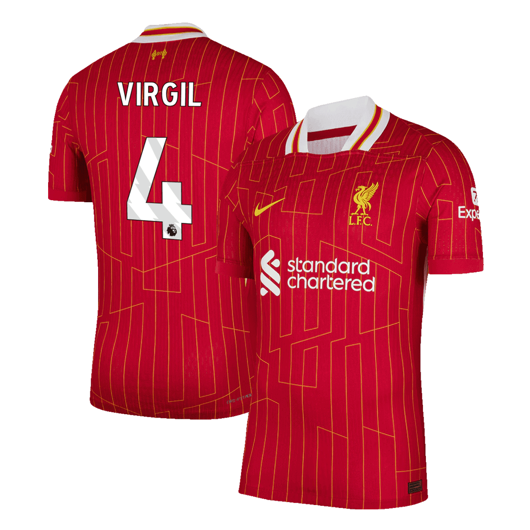 Liverpool VIRGIL #4 Custom Player Version Home Soccer Jersey - bestsoccerstore