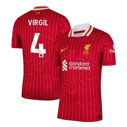 Authentic VIRGIL #4 Soccer Jersey Liverpool Home Shirt 2024/25 - bestsoccerstore