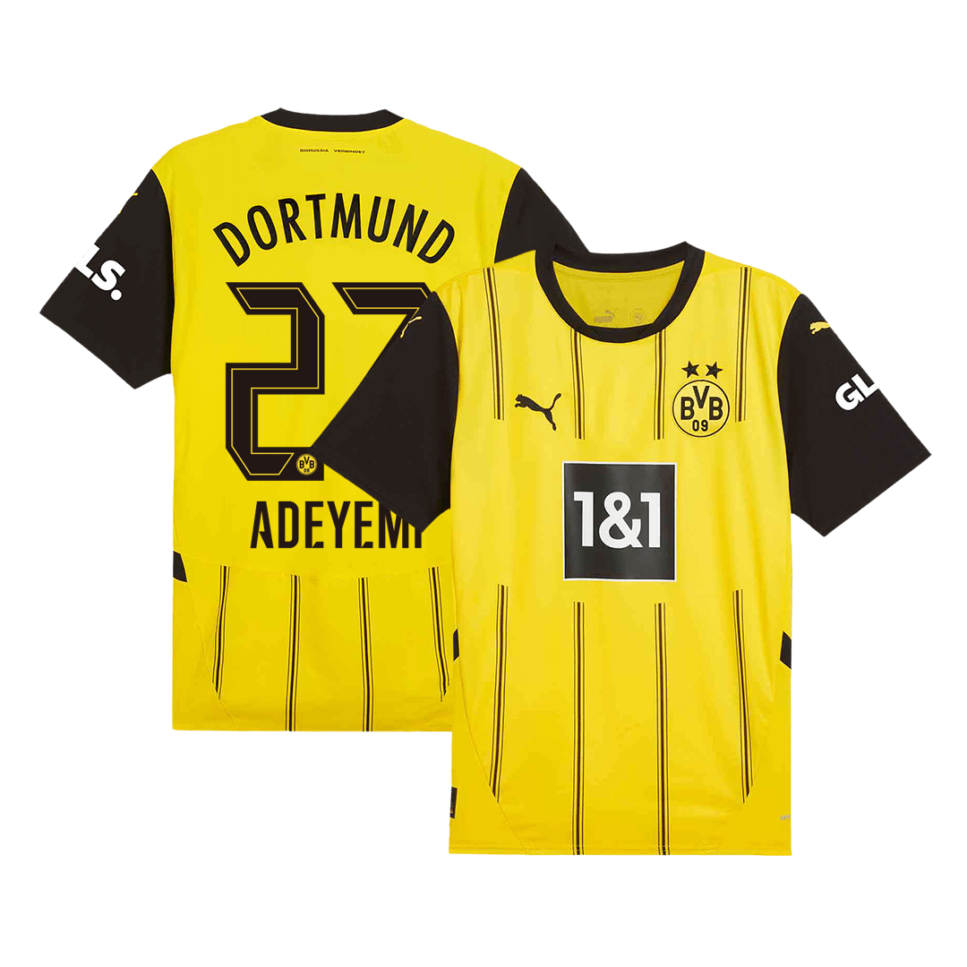 ADEYEMI #27 Borussia Dortmund Soccer Jersey Home Custom Shirt - bestsoccerstore