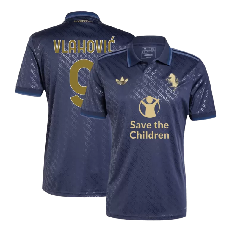 VLAHOVIĆ #9 Juventus Soccer Jersey Third Away Custom Shirt 2024/25 Save The Children Sponsor - bestsoccerstore