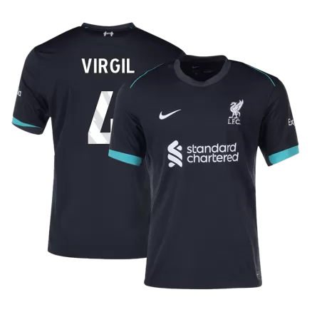 VIRGIL #4 Liverpool Soccer Jersey Away Custom Shirt 2024/25 - bestsoccerstore