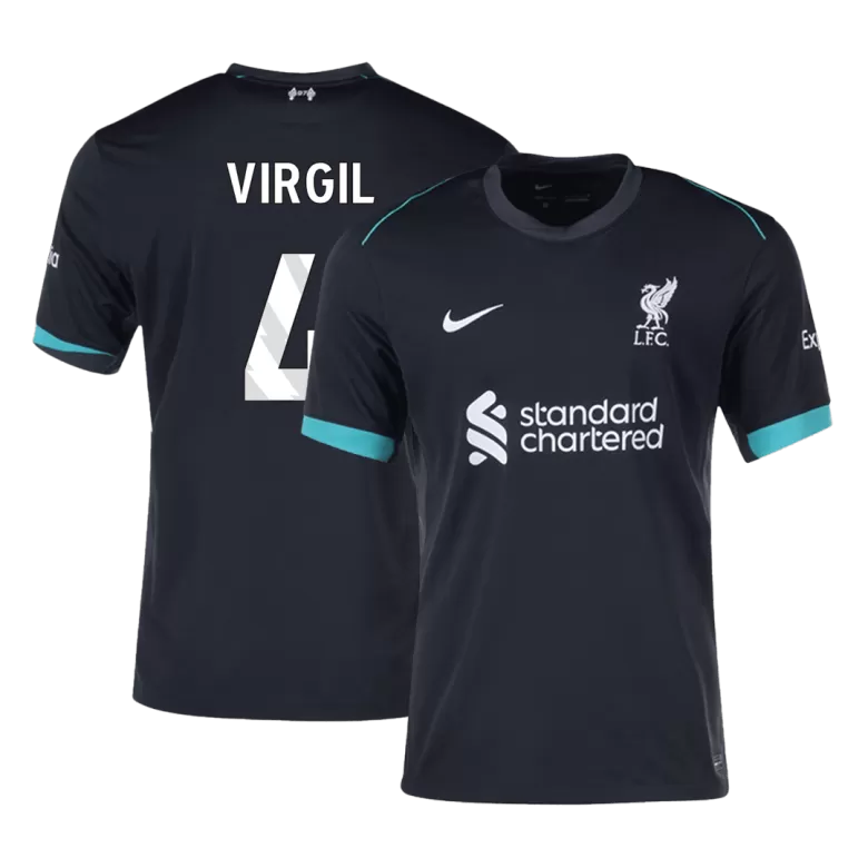 Liverpool Jersey Custom VIRGIL #4 Soccer Jersey Away 2024/25 - bestsoccerstore