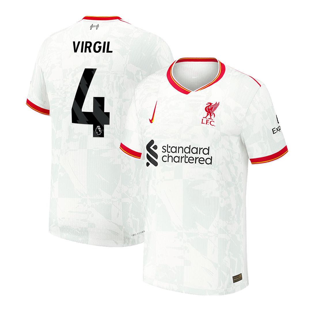 Liverpool VIRGIL #4 Custom Player Version Third Away Soccer Jersey - bestsoccerstore