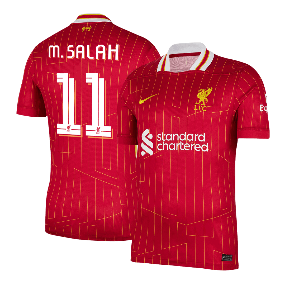 M.SALAH #11 Liverpool Soccer Jersey Home Custom Shirt - UCL - bestsoccerstore