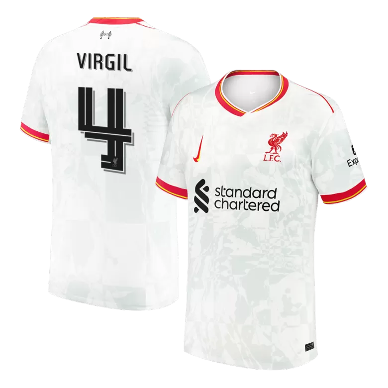 VIRGIL #4 Liverpool Soccer Jersey Third Away Custom Shirt 2024/25 - UCL - bestsoccerstore