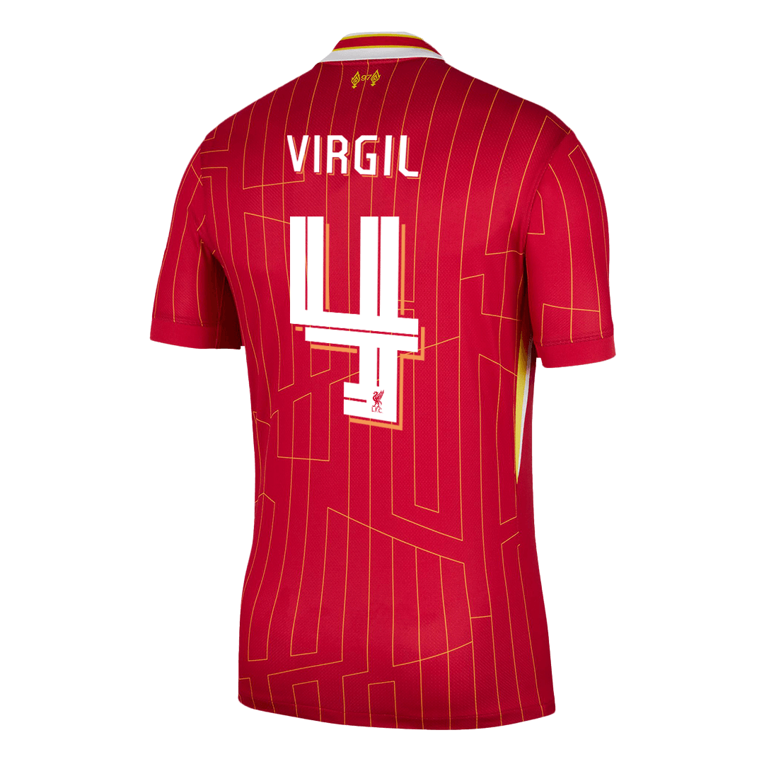 VIRGIL #4 Liverpool Soccer Jersey Home Custom Shirt - UCL - bestsoccerstore