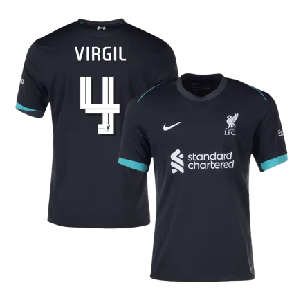 VIRGIL #4 Liverpool Soccer Jersey Away Custom Shirt 2024/25 - UCL - bestsoccerstore