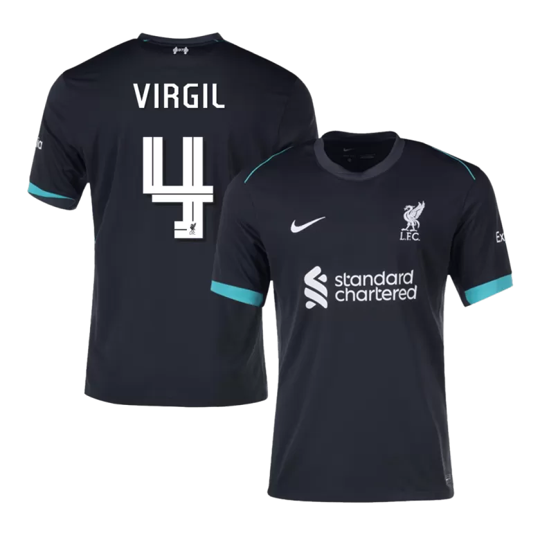 Liverpool Jersey Custom VIRGIL #4 Soccer Jersey Away 2024/25 - UCL - bestsoccerstore