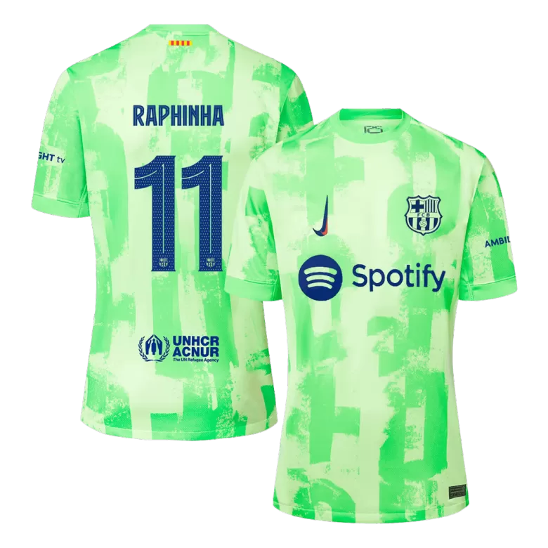 Barcelona Jersey Custom RAPHINHA #11 Soccer Jersey Third Away 2024/25 - UCL - bestsoccerstore