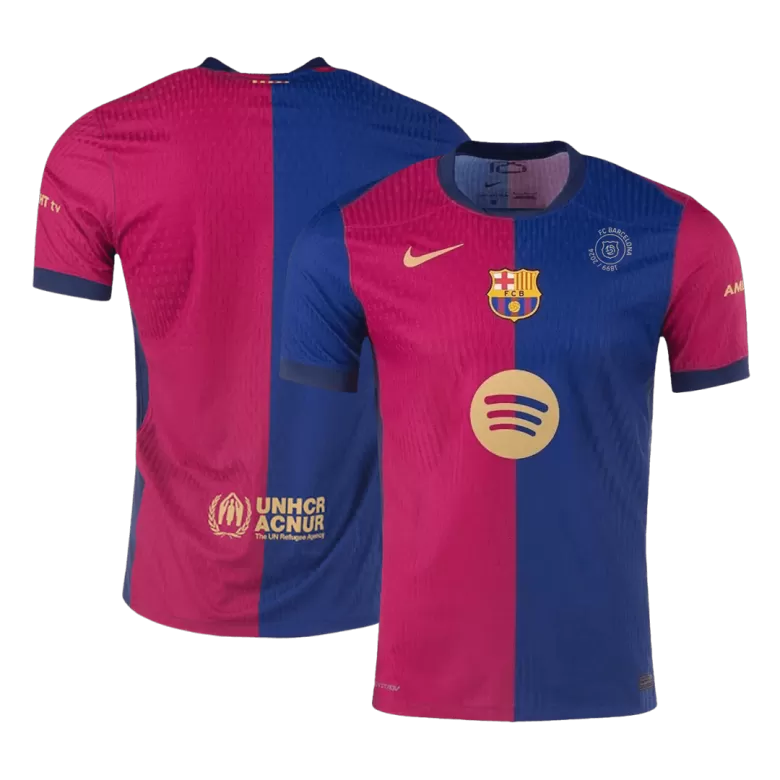 Authentic Soccer Jersey Barcelona Home Shirt 2024/25 - 125th Anniversary (Spotify Logo Without Text) - bestsoccerstore