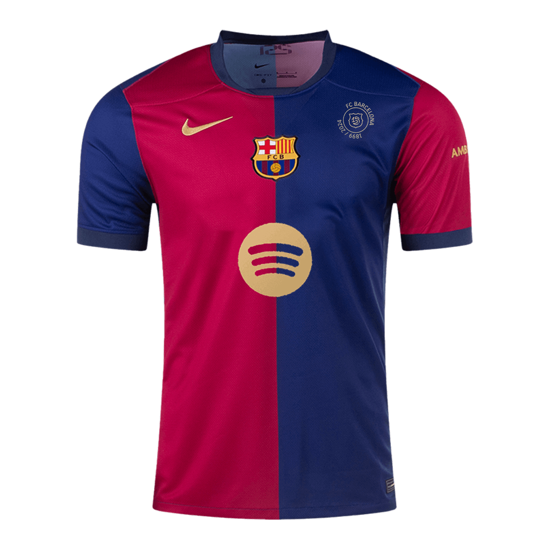 Barcelona Jersey Custom Soccer Jersey Home - 125th Anniversary (Spotify Logo Without Text) - bestsoccerstore