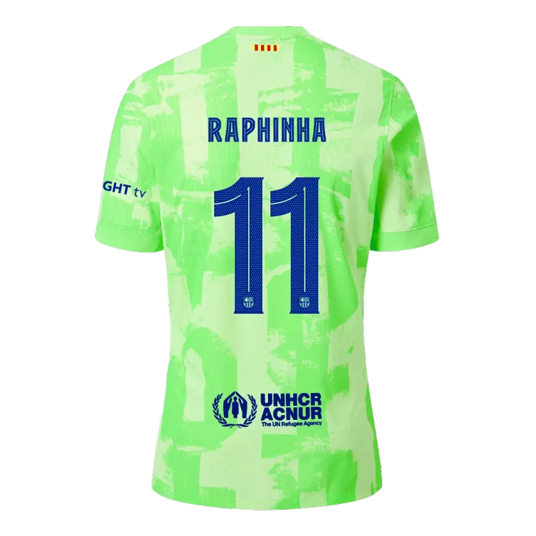 Authentic RAPHINHA #11 Soccer Jersey Barcelona Third Away Shirt 2024/25 - UCL (Spotify Logo Without Text) - bestsoccerstore