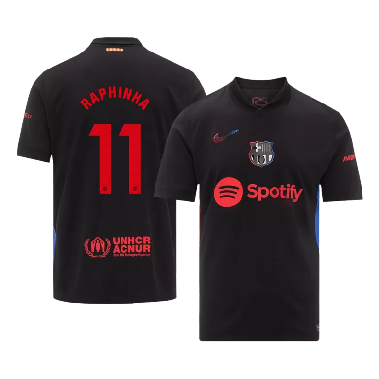 RAPHINHA #11 Barcelona Soccer Jersey Away Custom Shirt 2024/25 - bestsoccerstore