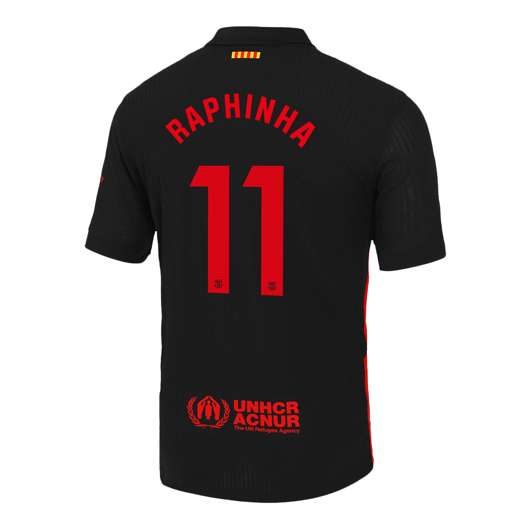 Barcelona RAPHINHA #11 Away Custom Player Version Soccer Jersey