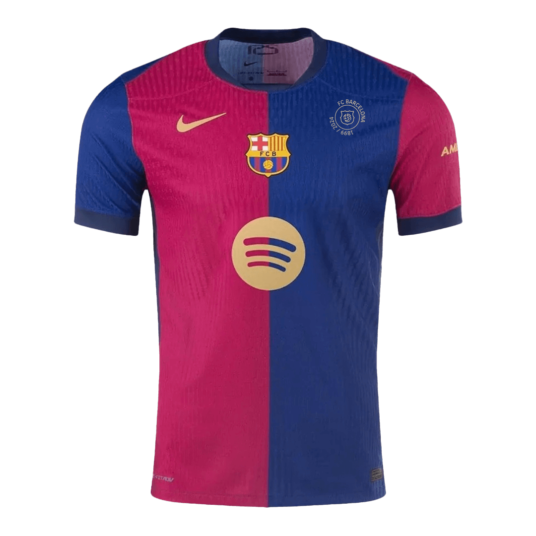 Barcelona 125th Anniversary Home Custom Player Version Soccer Jersey - Spotify Logo Without Text" - bestsoccerstore