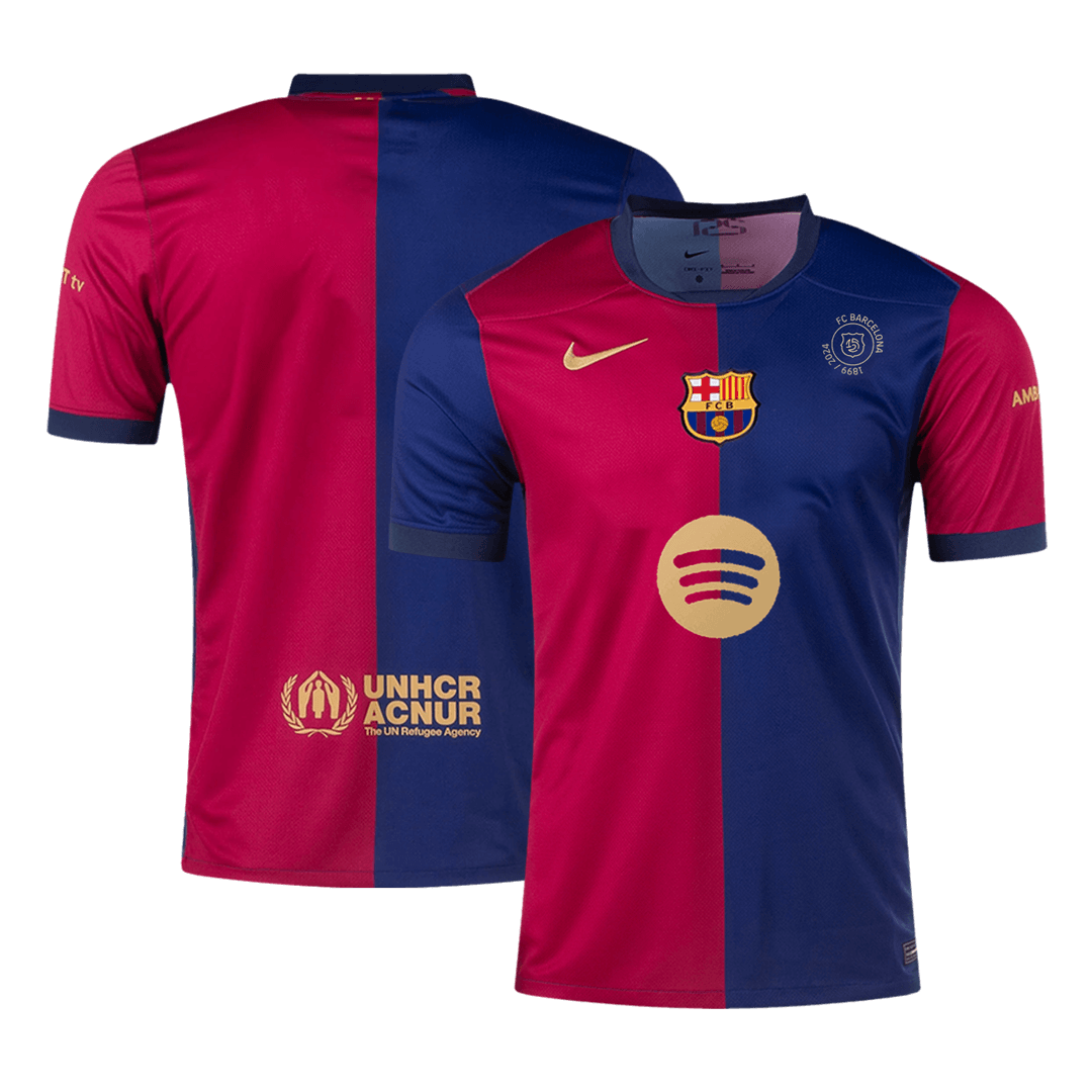 Barcelona Jersey Custom Soccer Jersey Home - 125th Anniversary (Spotify Logo Without Text) - bestsoccerstore