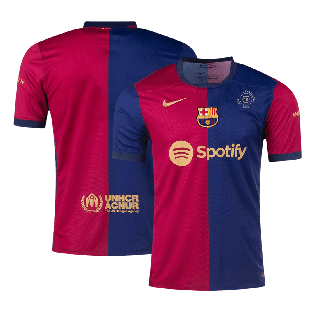 Barcelona Jersey Custom Soccer Jersey Home - 125th Anniversary - bestsoccerstore
