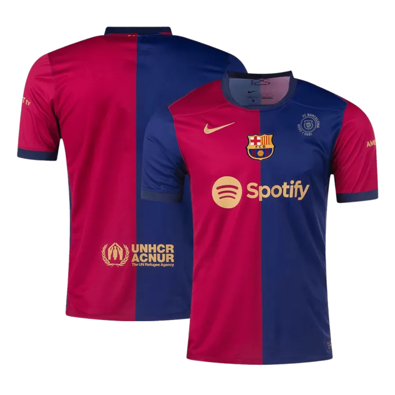 Barcelona Jersey Custom Soccer Jersey Home 2024/25 - 125th Anniversary - bestsoccerstore