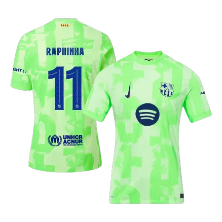 Authentic RAPHINHA #11 Soccer Jersey Barcelona Third Away Shirt 2024/25 - UCL (Spotify Logo Without Text) - bestsoccerstore