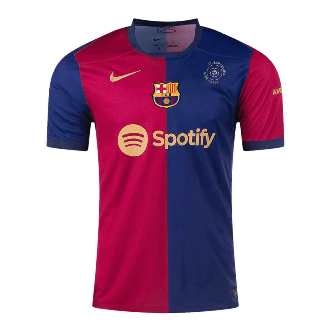 Barcelona Jersey Custom Soccer Jersey Home - 125th Anniversary - bestsoccerstore