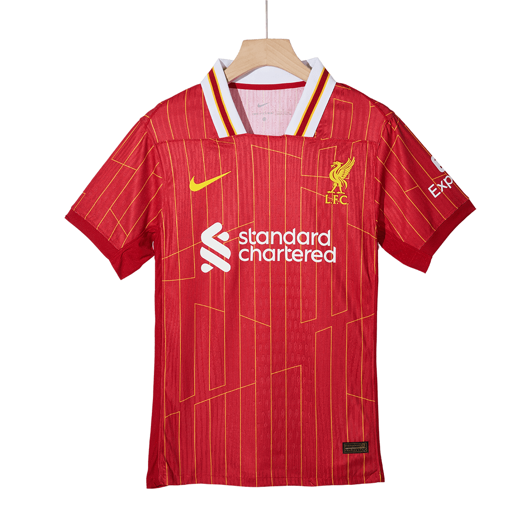 Liverpool CHAMPIONS #20 Home Custom Player Version Soccer Jersey