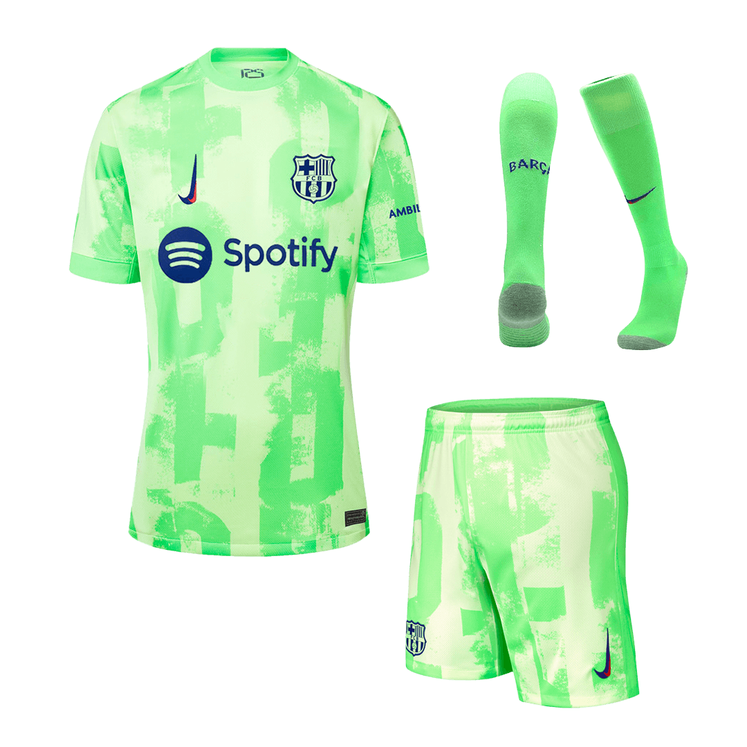 Barcelona Third Away Custom Full Soccer Kit - bestsoccerstore