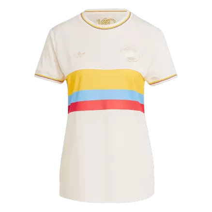 Colombia Soccer Jersey Women's Custom Shirt 2024 100th Anniversary - bestsoccerstore