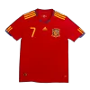 DAVID VILLA #7 Spain Retro Jersey Home Soccer Shirt 2010 - bestsoccerstore